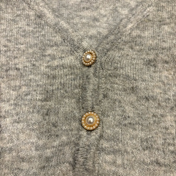 HEARTLOOM Grey Cardigan V Neck Size Medium‎ - Picture 2 of 7